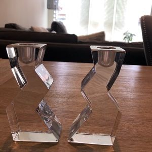 Crystal candlestick holders